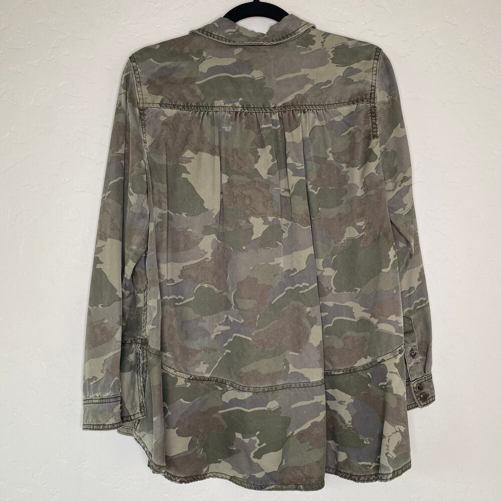 Anthropologie Montana Camo Button down Blouse 4 - Picture 10 of 11